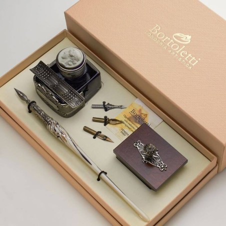 Ensemble de bureau de calligraphie en verre- Priuli