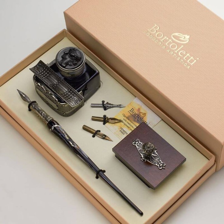 Glass Pen Calligraphy Desk Set - Priuli