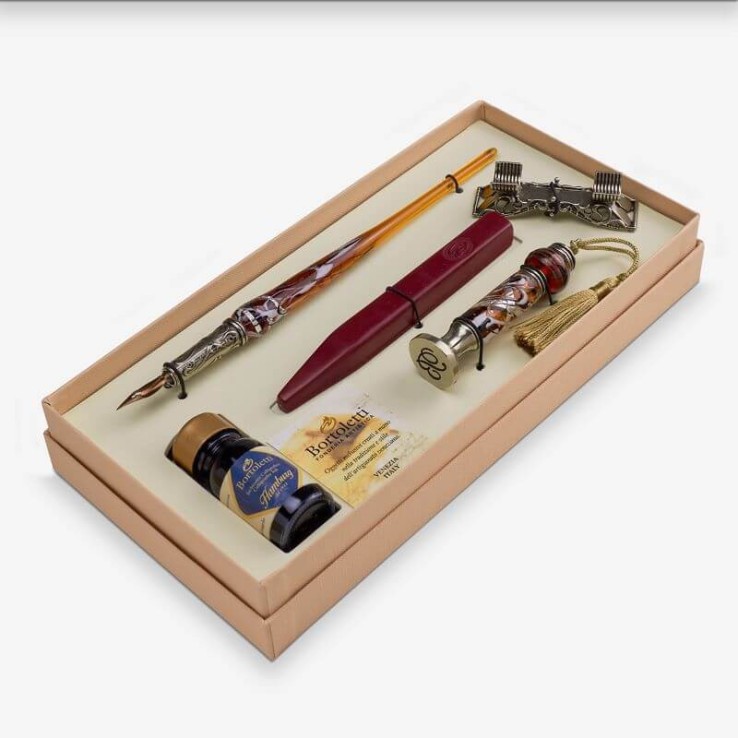 Glasstift, Wachssiegel - Leopardi