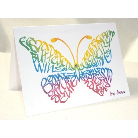 Rainbow Butterfly Card