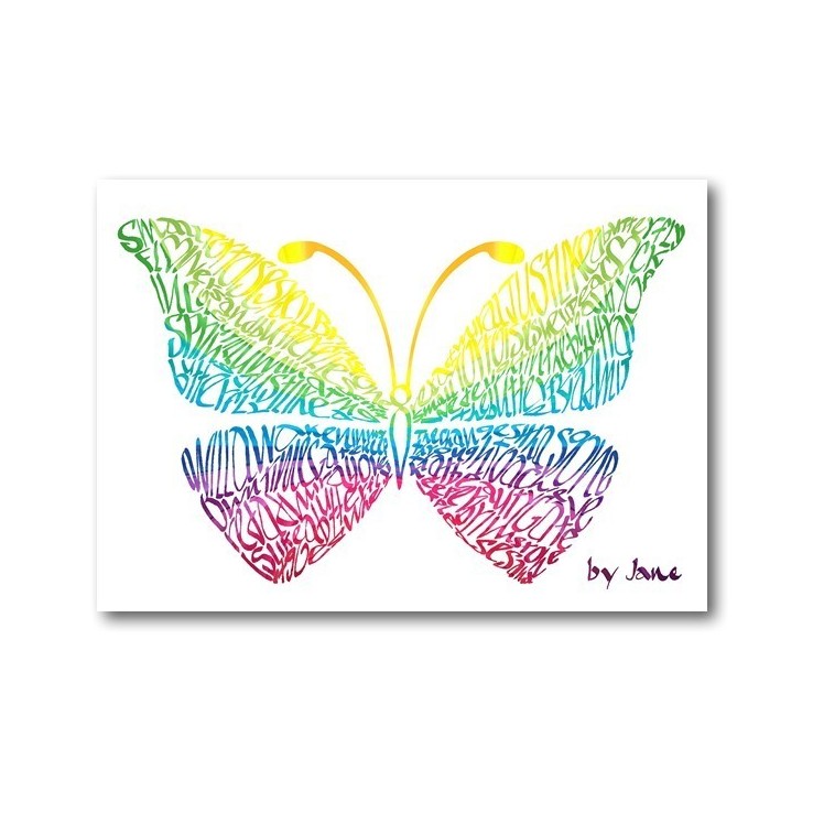 Rainbow Butterfly Card