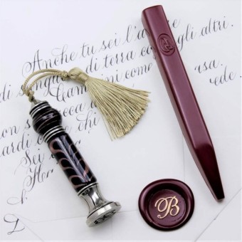 Glazen stempel en lakzegel set 2