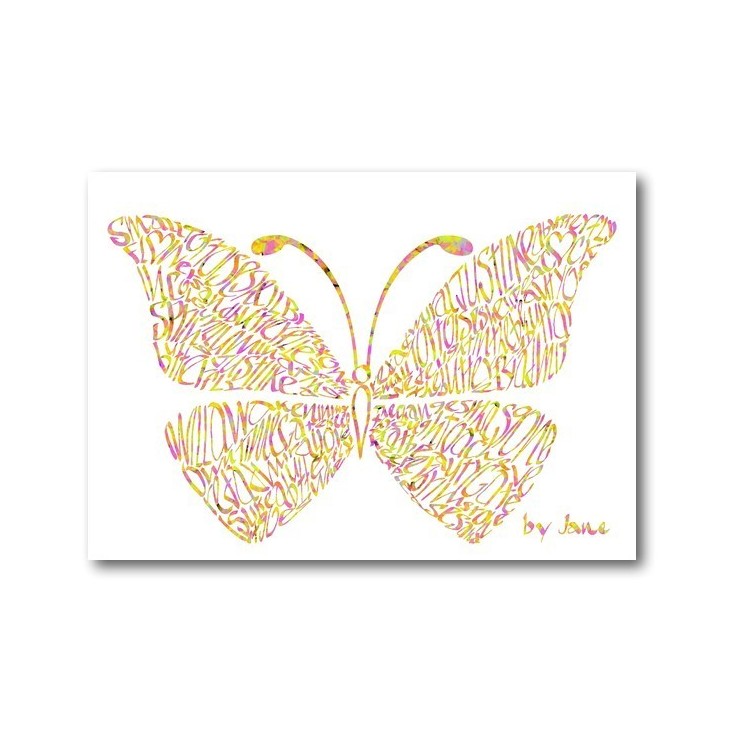 Konfetti Perhonen Kortti