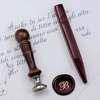 Wooden wax seal stamp - Monaco 2