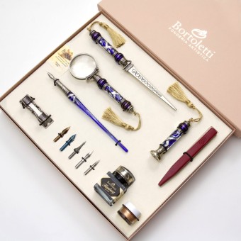 Complete glazen kalligrafieset - Cornaro