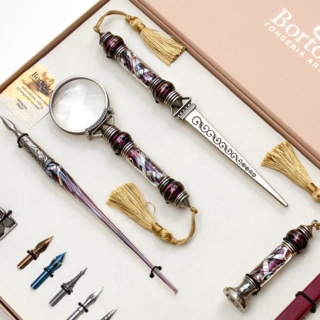 Ensemble complet de calligraphie en verre - Cornaro