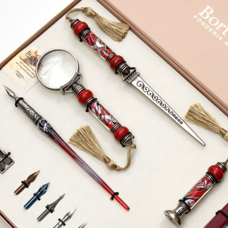 Set completo per calligrafia in vetro - Cornaro