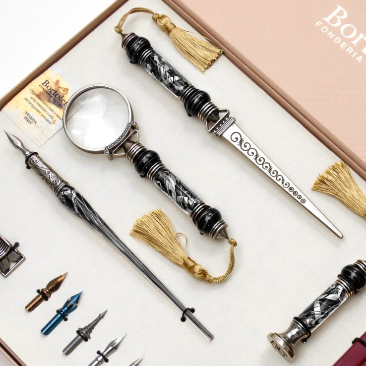 Komplet glas kalligrafi sæt - Cornaro