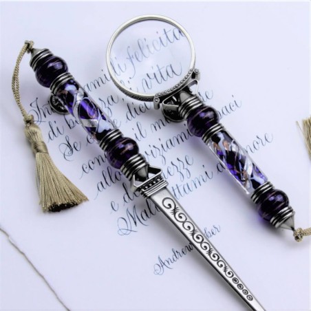 Komplettes Kalligraphie-Set aus Glas – Cornaro