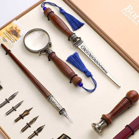 Ensemble de bureau de calligraphie en bois - Mocenigo