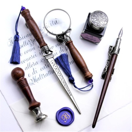 Ensemble de bureau de calligraphie en bois - Mocenigo