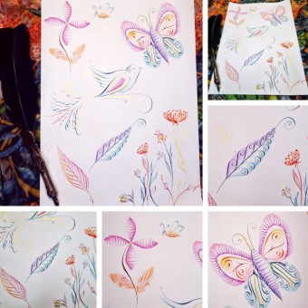 Fun Calligraphy Flourishes - 27th April 2025 (am) 2