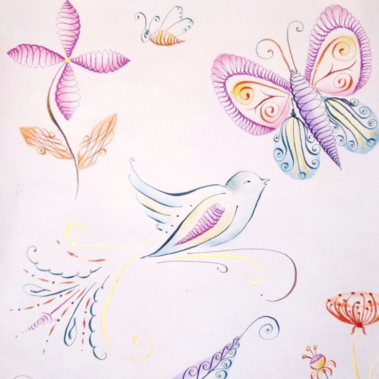 Divertente calligrafia Flourishes - 27 aprile 2025 (AM)