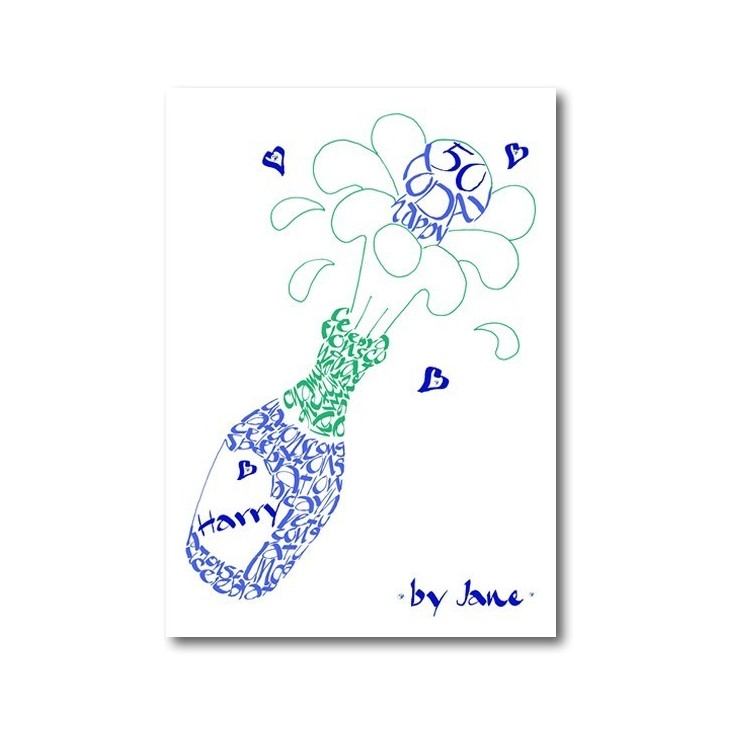 Gepersonaliseerd champagnefeest