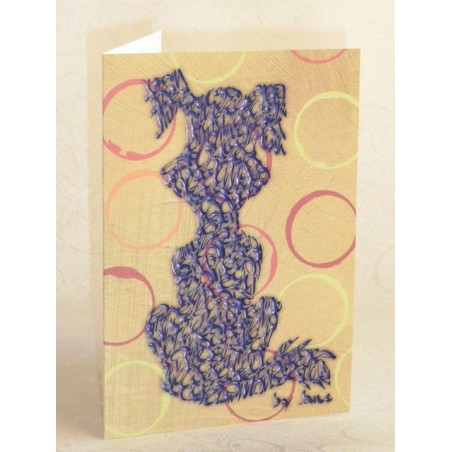 Perro de dibujos animados - morado - círculos