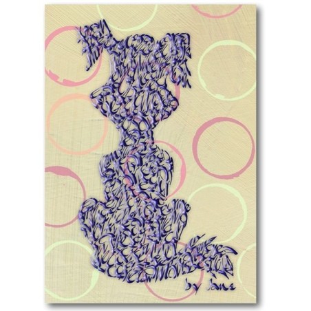 Purple Dog on Circles