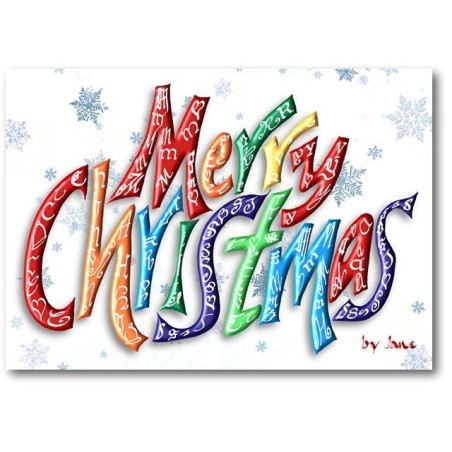 Glædelig jul - lykønskningskort