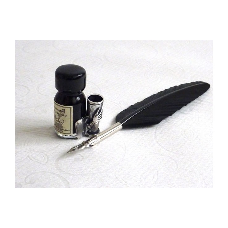 Stylo calligraphie plume noire - petit