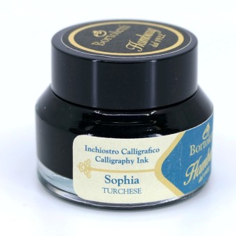 Turquoise Italian Calligraphy Ink - Hamburg Sophia 2